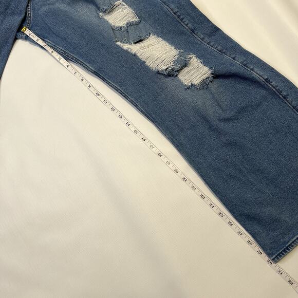 Hollister High Rise Vintage Baggy Jeans Women's Size 15 R 32X31 Ripped - Picture 5 of 9